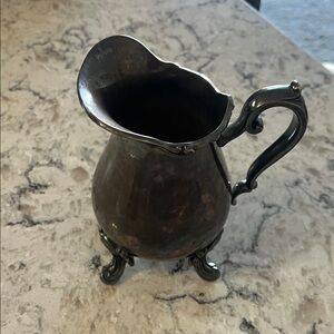 Antique-Style Silver Plated Pitcher - Decorative Serving Jug